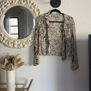 Zara leopard print button up